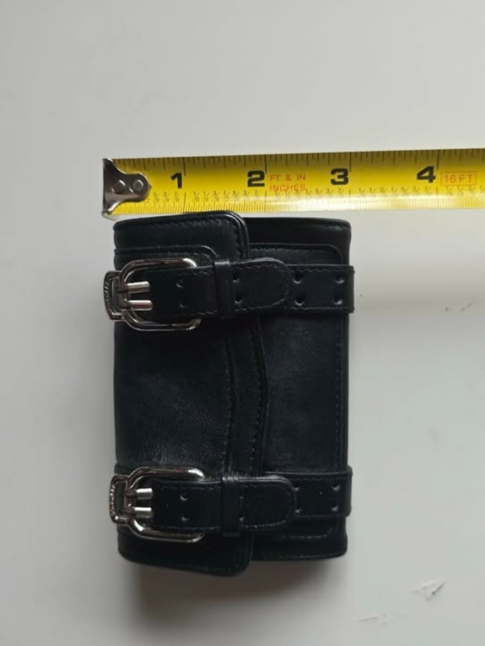 Cole Haan Black Leather Buckle Wallet